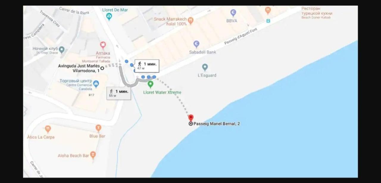 Apartamento Con Terraza Vistas Al Mar Lloret de Mar Bagian luar foto